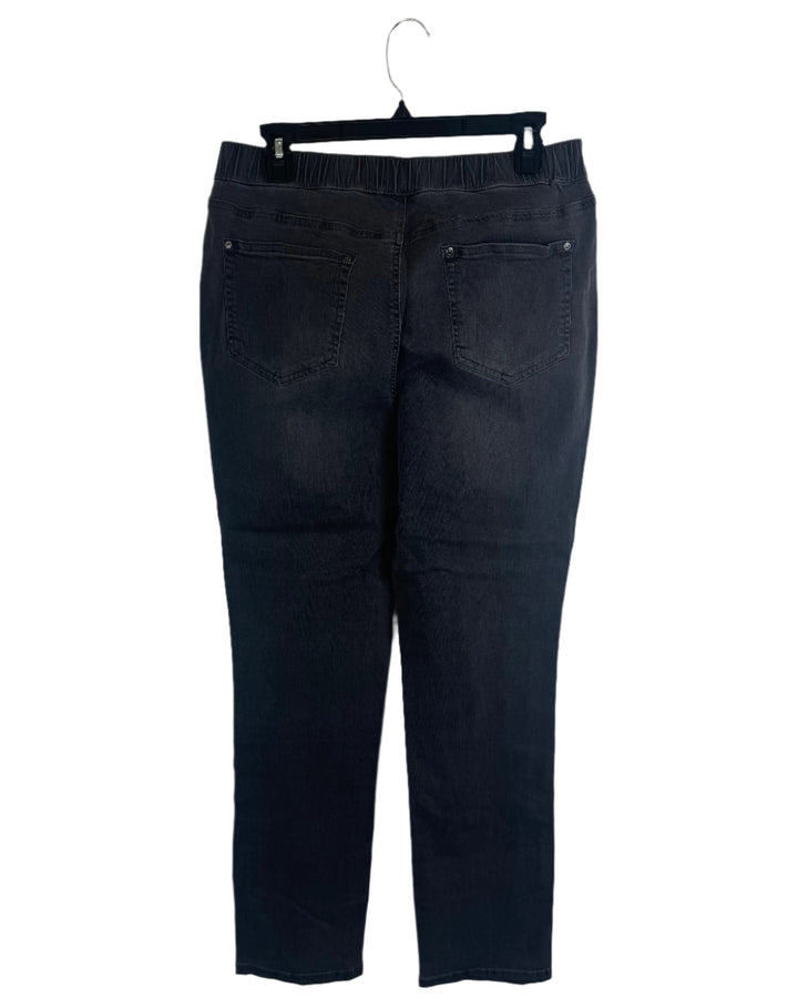 Dark Grey Straight Leg Jeans - Size 12