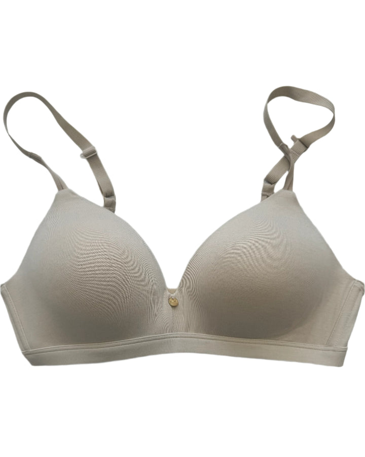 Beige Wireless T-Shirt Bra - Size 34B