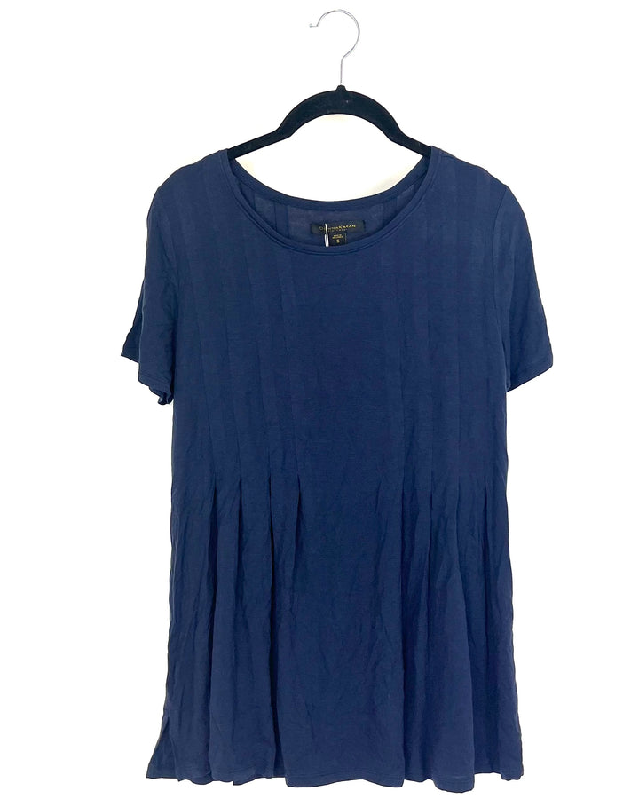 Navy Blue Short Sleeve Nightgown - Size 6/8