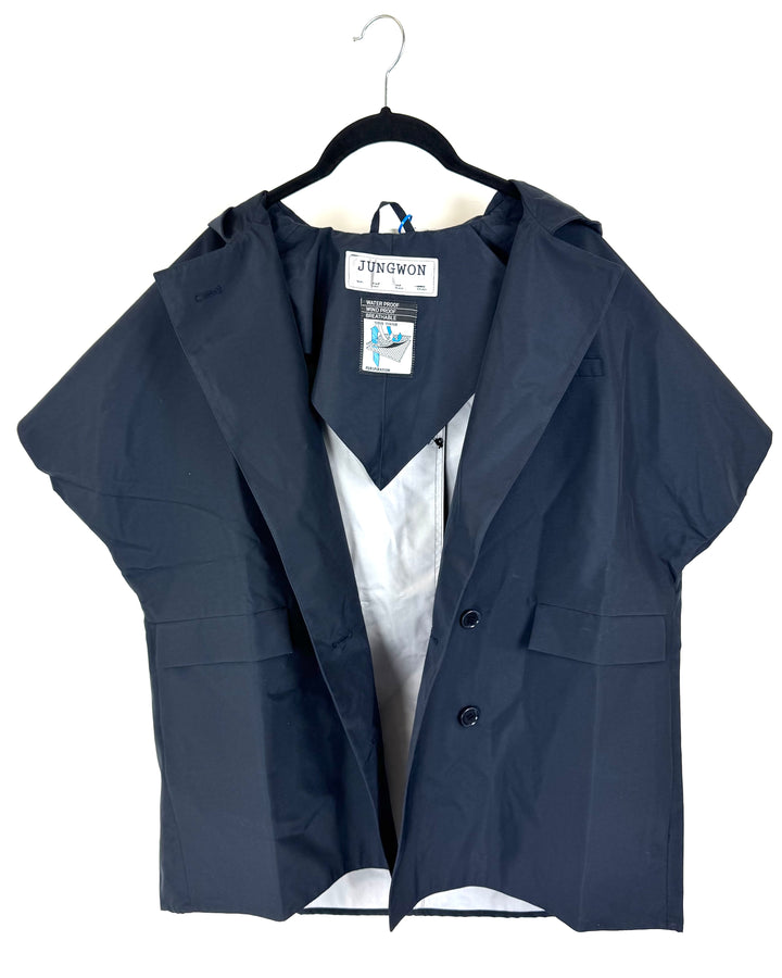 Navy Short Sleeve Raincoat - Size 6 - 10