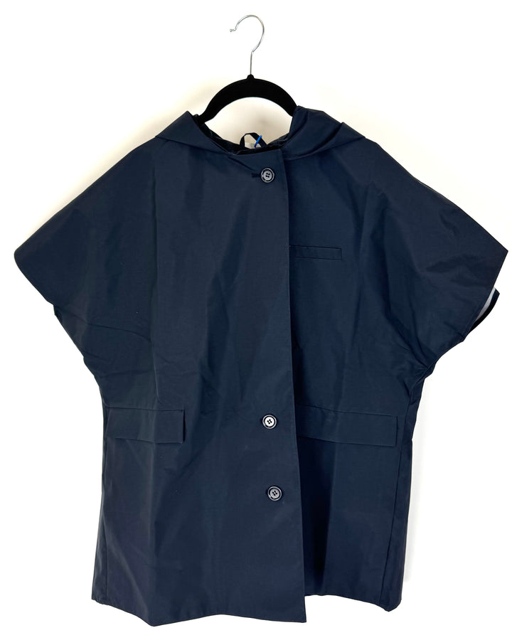 Navy Short Sleeve Raincoat - Size 6 - 10