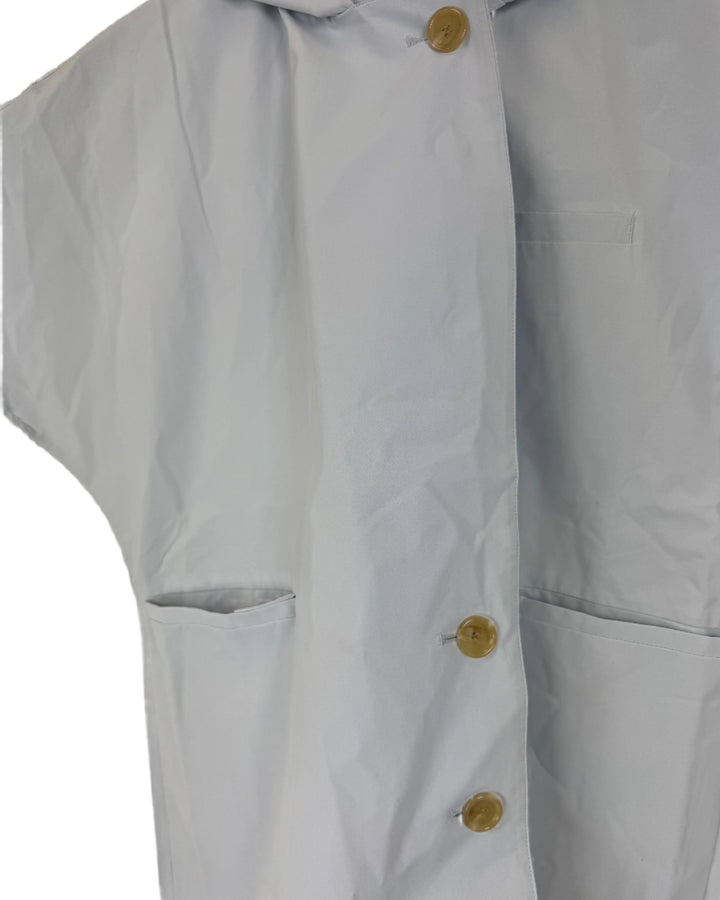 Pale Blue Short Sleeve Raincoat - Size 6 - 10