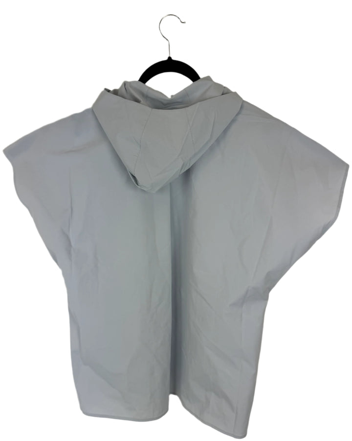 Pale Blue Short Sleeve Raincoat - Size 6 - 10