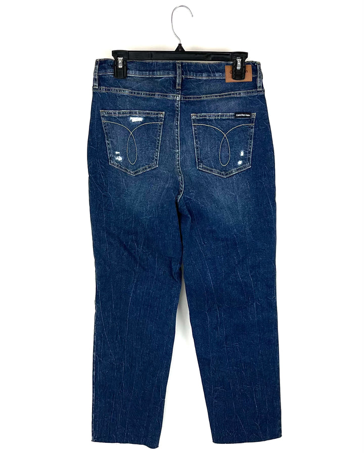 Dark Wash Ripped Jeans - Size 28