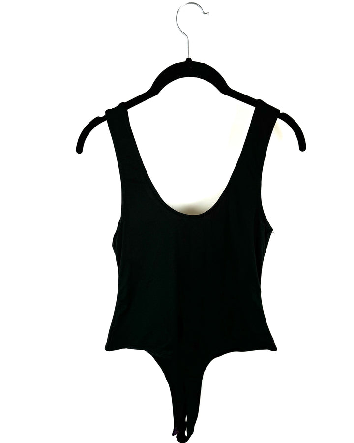 Black V-Neck Sleeveless Bodysuit - Size 4/6