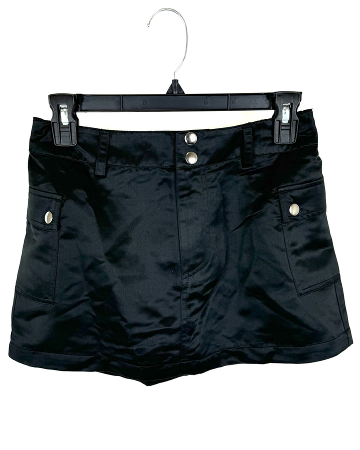 Black Cargo Skirt - Size 4/6