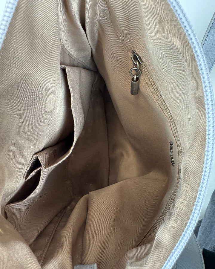 Pastel Blue Crochet Square Crossbody Bag