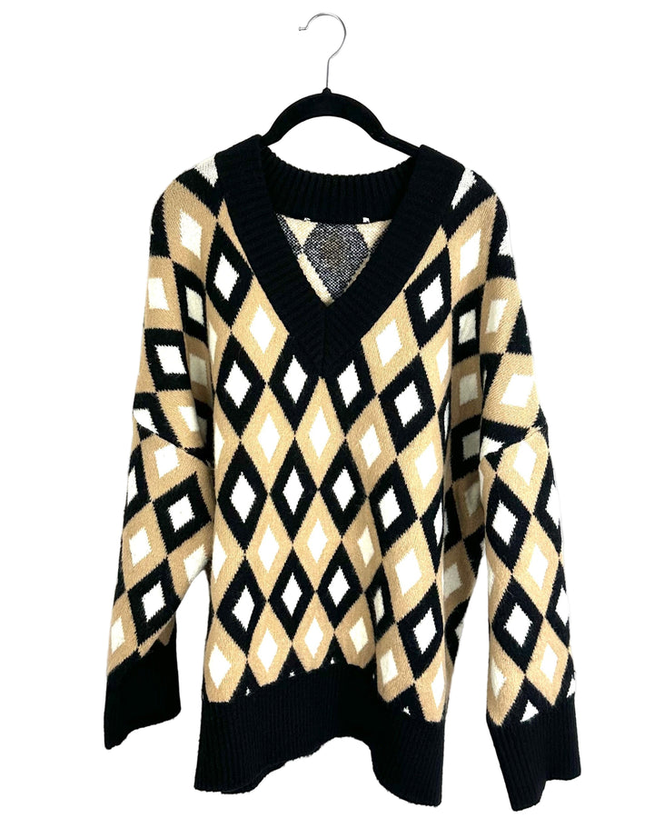 Brown Printed Sweater - Size 6/8