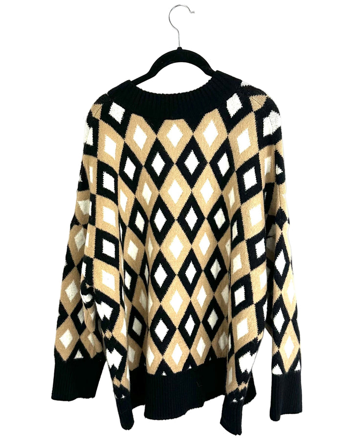 Brown Printed Sweater - Size 6/8