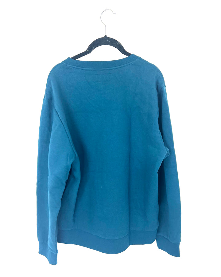 Blue Chicken Graphic Sweater - Unisex -  Mens Medium / Womens Small