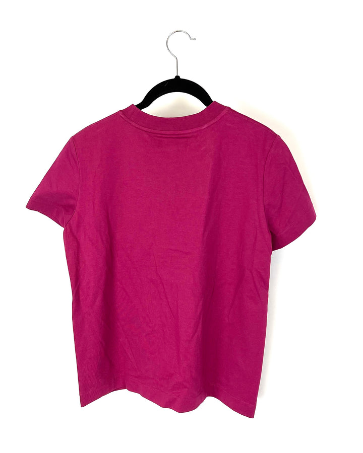 Maroon Boxy Short Sleeve Top - Small