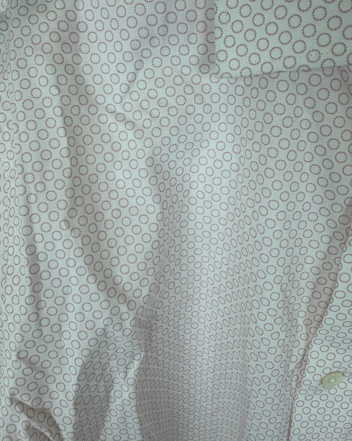MENS Pink Circles Slim Fit Dress Shirt - 15 1/2 x 35
