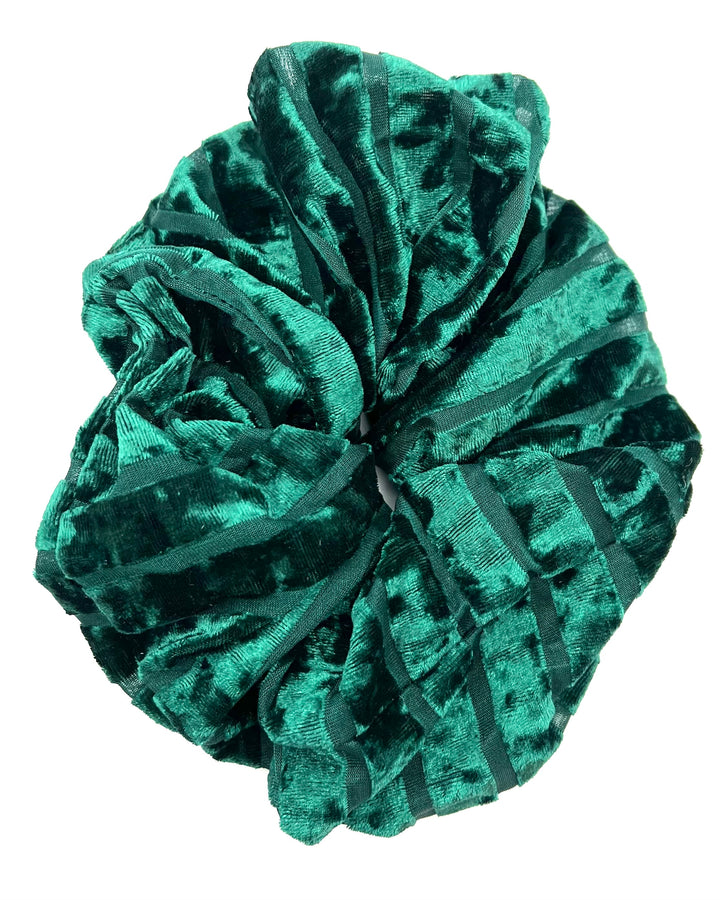 Green Velvet Large Scrunchie