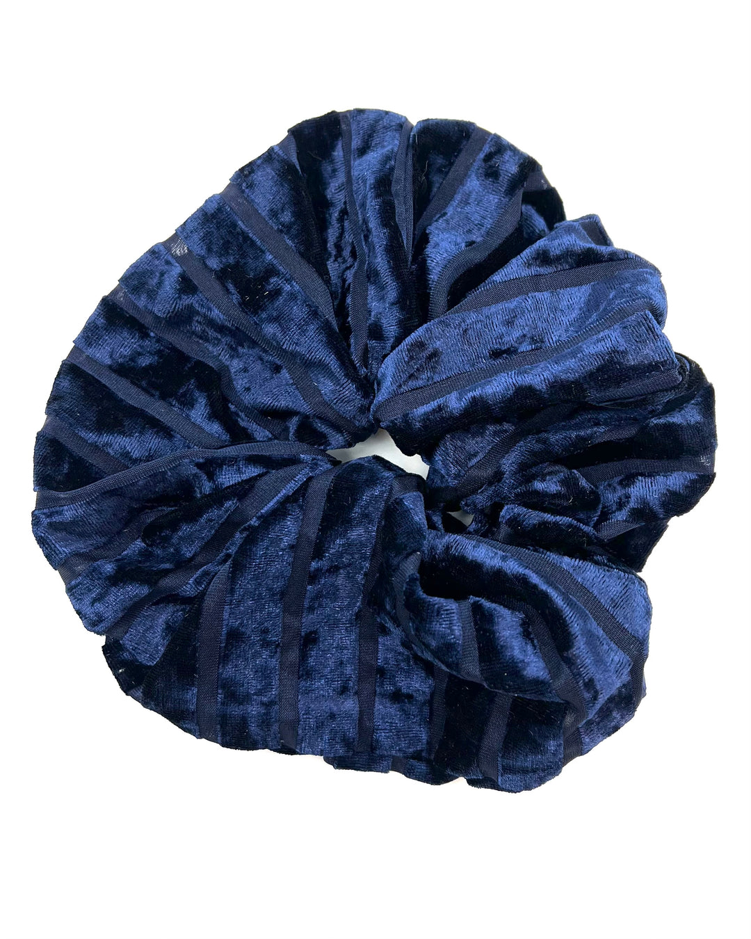 Navy Blue Large Velvet Scrunchie
