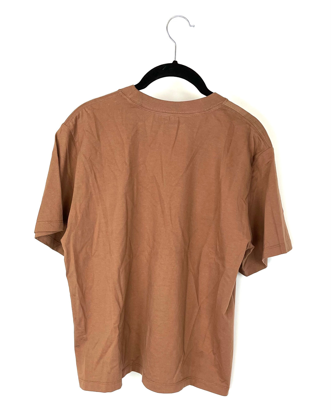 Brown Boxy Short Sleeve Top - Small