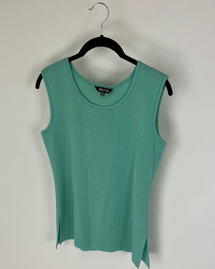 Teal Knit Tank Top - Size 2-4