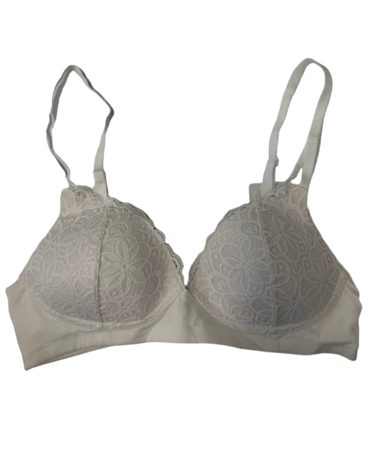 Soft White Lace Bra - 34B