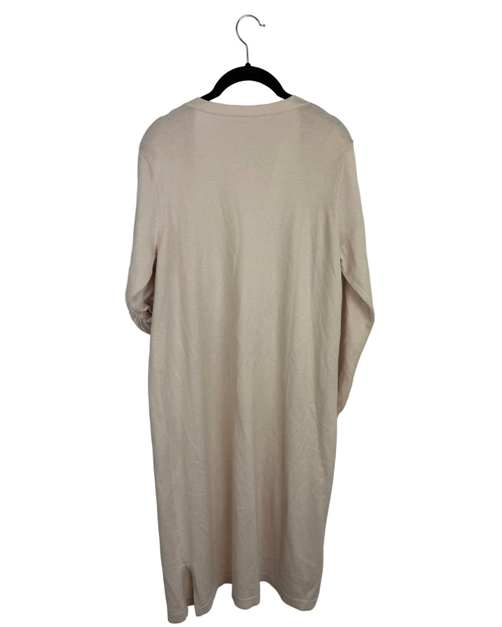 Pink cream long sleeve cardigan - size 4/6