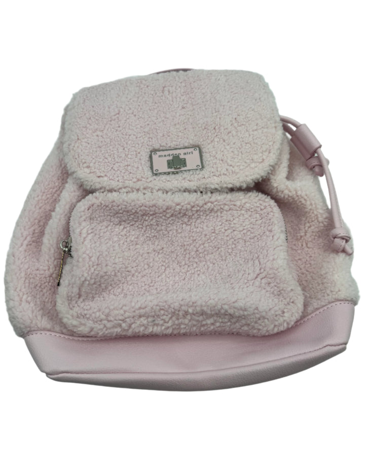 Light Pink Soft Sherpa Mini Backpack