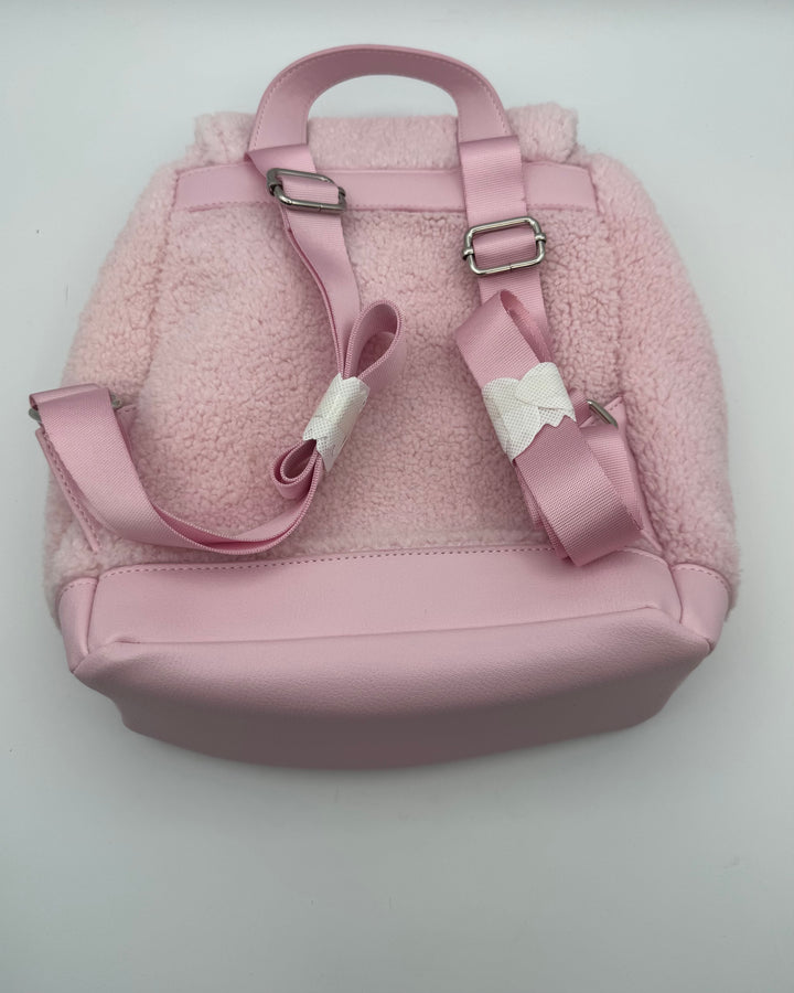 Light Pink Soft Sherpa Mini Backpack