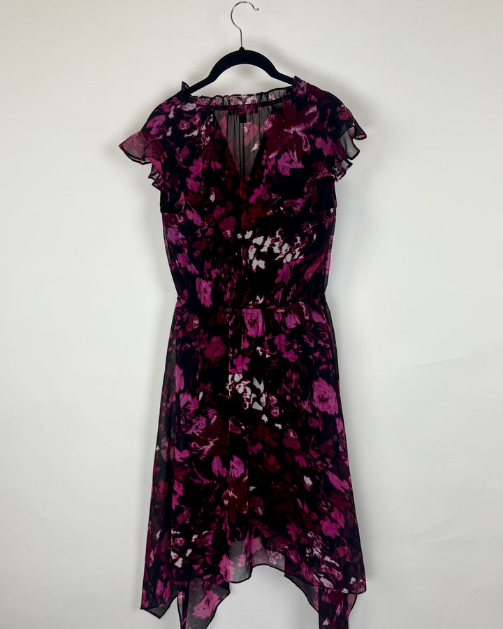 Purple Abstract Printed Dress- Size 2/4