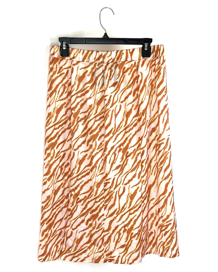 Orange Zebra Print Skirt - Size 6/8