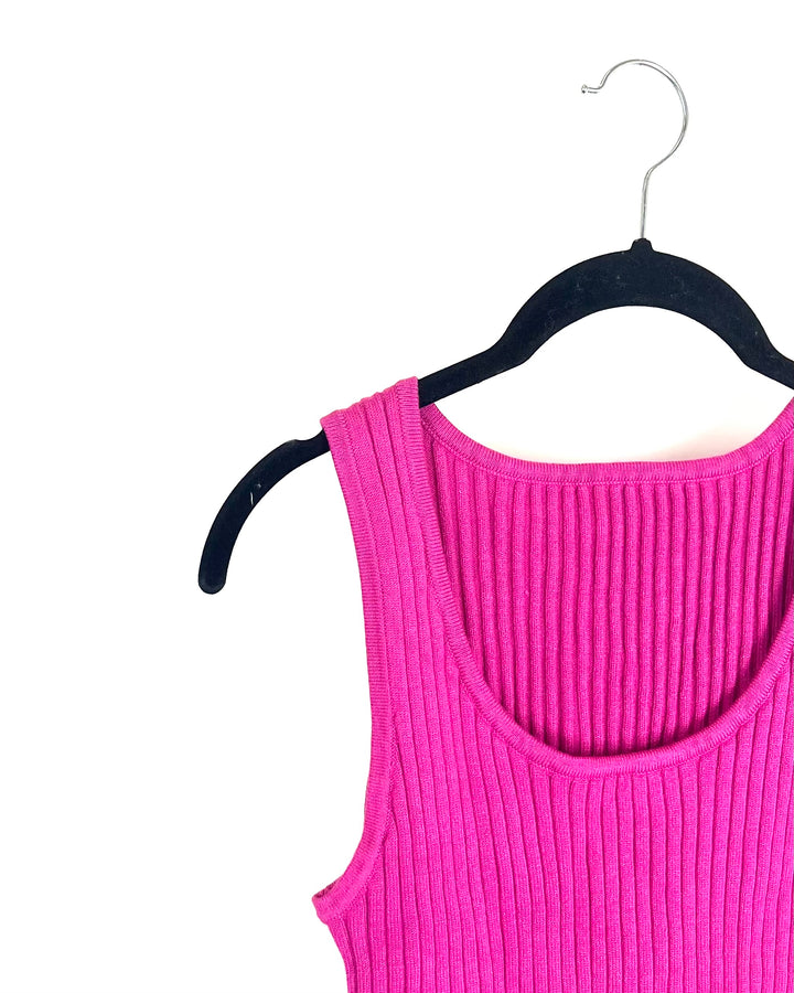 Mulberry Purple Knit Tank and Sweater Set - Small