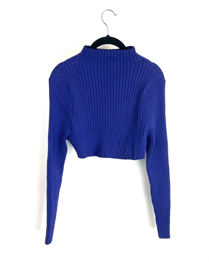 Royal Blue Knit Tank and Sweater Set - Small