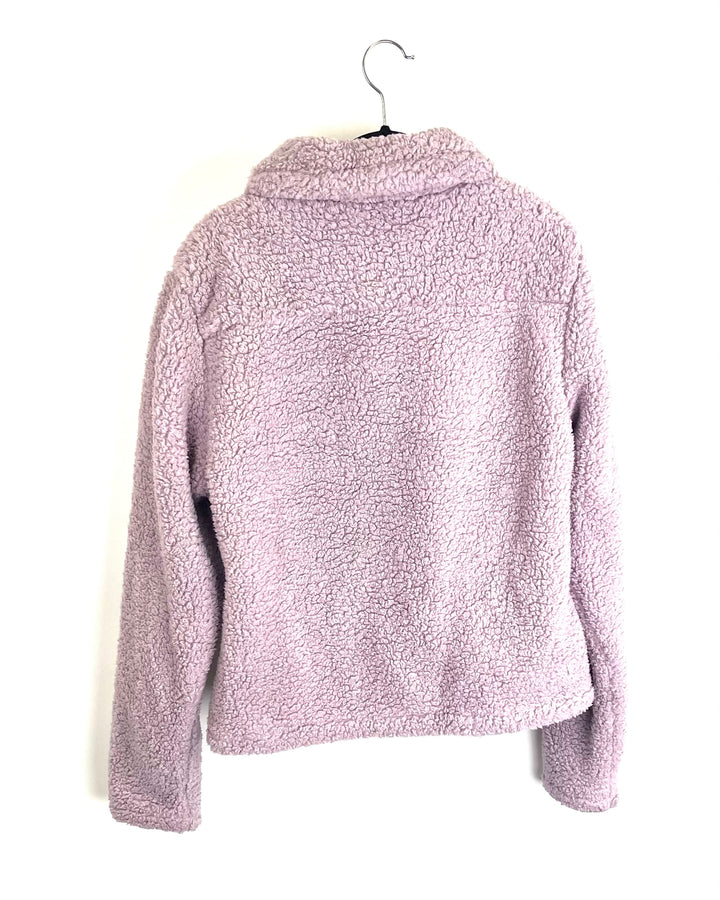 Pale Purple Sherpa Fleece Jacket - Size 4/6