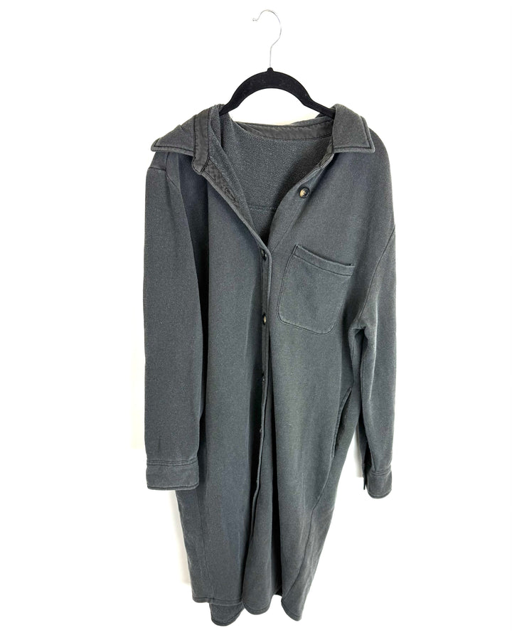 Dark Gray Light Weight Shacket - Size 10/12