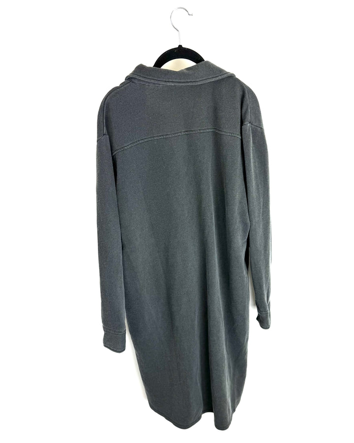 Dark Gray Light Weight Shacket - Size 10/12