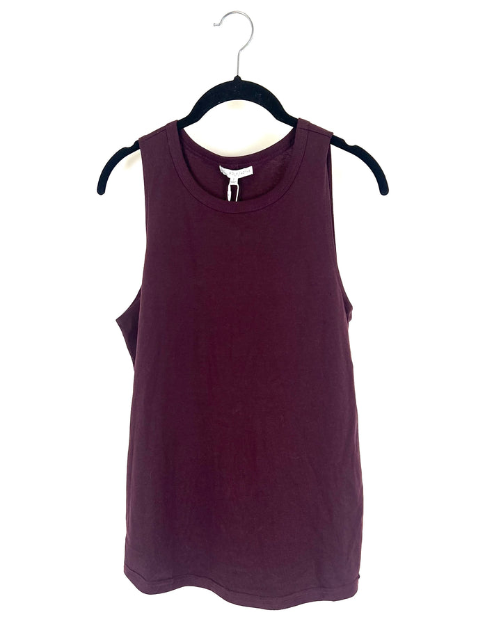 Dark Plum Muscle Tee - Size 4/6