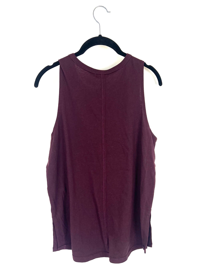 Dark Plum Muscle Tee - Size 4/6
