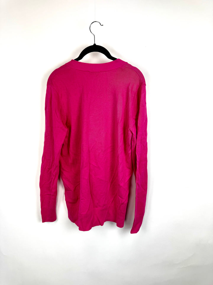 Hot Pink Nutcracker Sequin Holiday Cardigan - Size 4/6