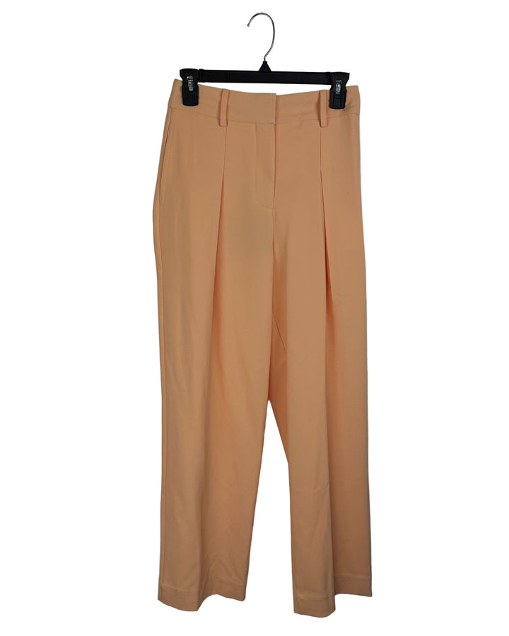 Light Orange Wide Leg Trouser Pants - Size 2 and Size 4