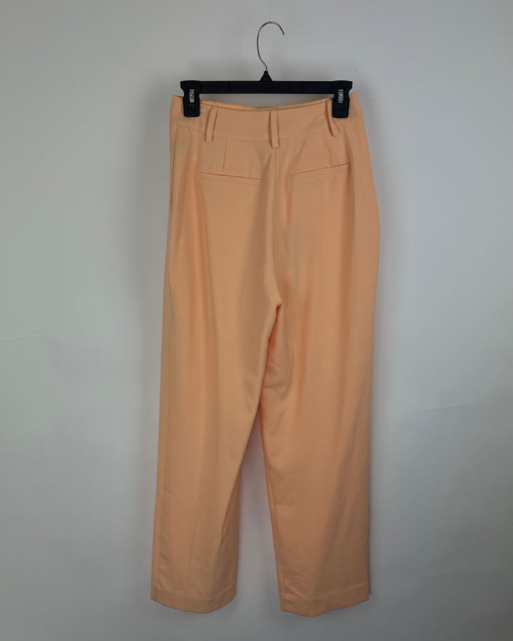 Light Orange Wide Leg Trouser Pants - Size 2 and Size 4