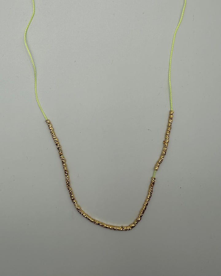 Gold Bead String Necklace