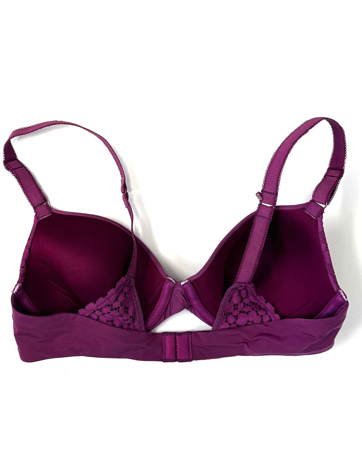 Plum Purple Underwire Lace Bra - 34B