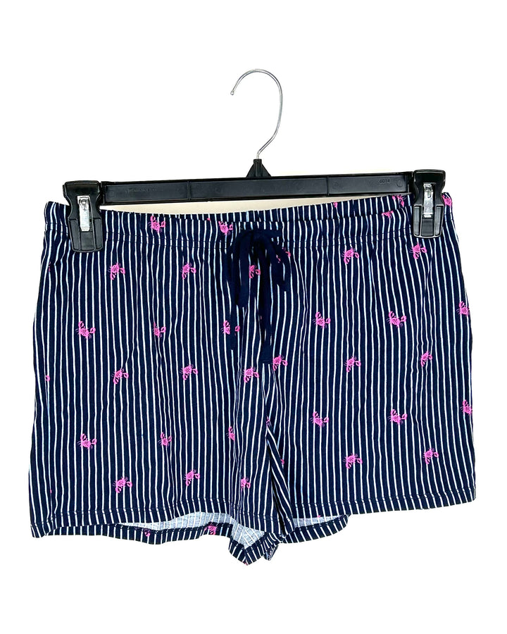 Crab Print Pajama Shorts - Small