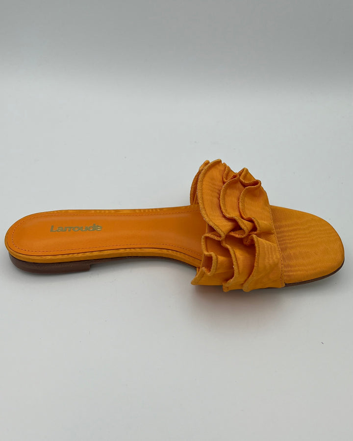 Bright Orange Flat Sandal - Size 6.5