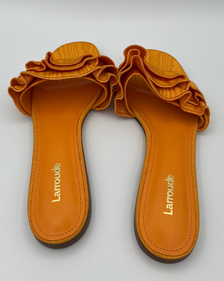 Bright Orange Flat Sandal - Size 6.5