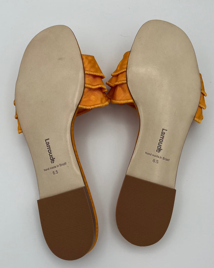 Bright Orange Flat Sandal - Size 6.5