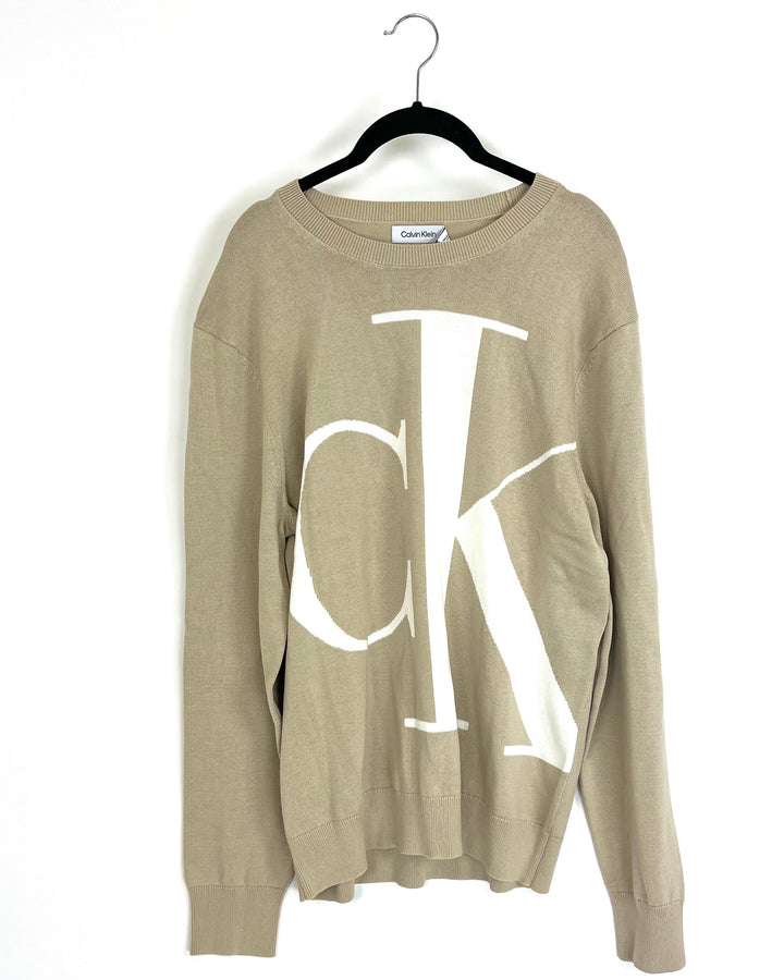 MENS Beige Sweater - Medium