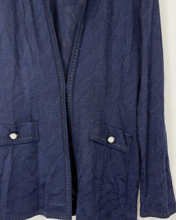 Navy Blue Sheer Cardigan - Size 2-4