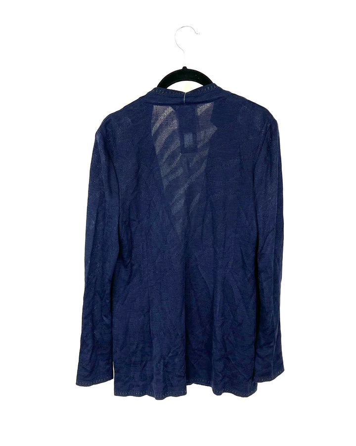 Navy Blue Sheer Cardigan - Size 2-4