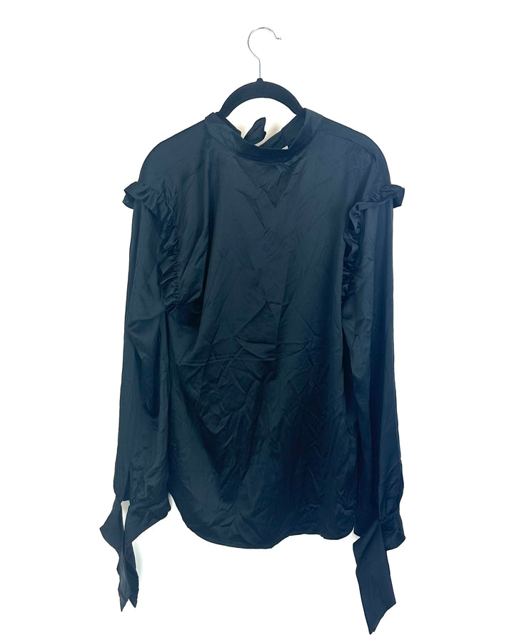 Black Long Sleeve Blouse - Size 6-8