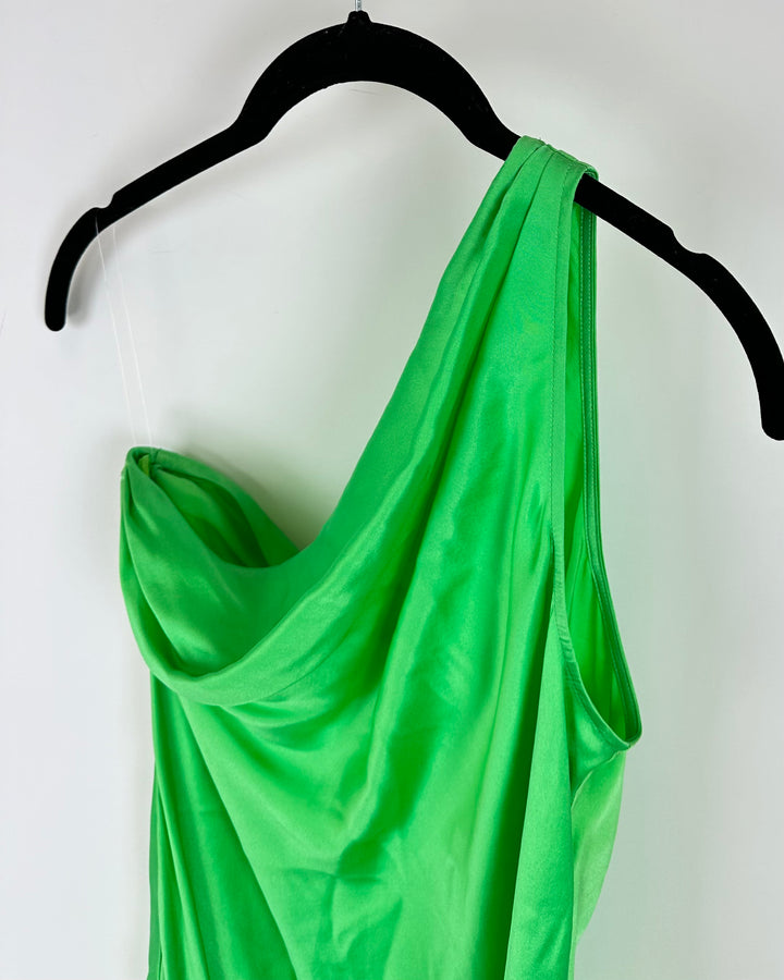 Bright Green One Shoulder Bodysuit - Size 4/6