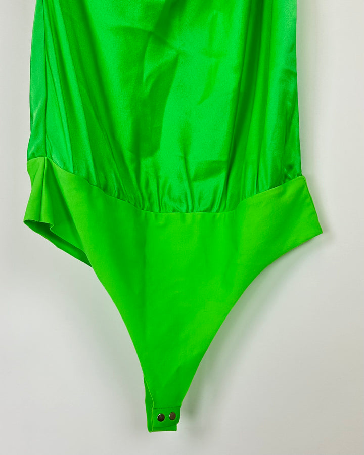 Bright Green One Shoulder Bodysuit - Size 4/6