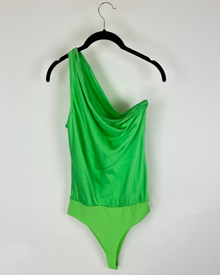Bright Green One Shoulder Bodysuit - Size 4/6