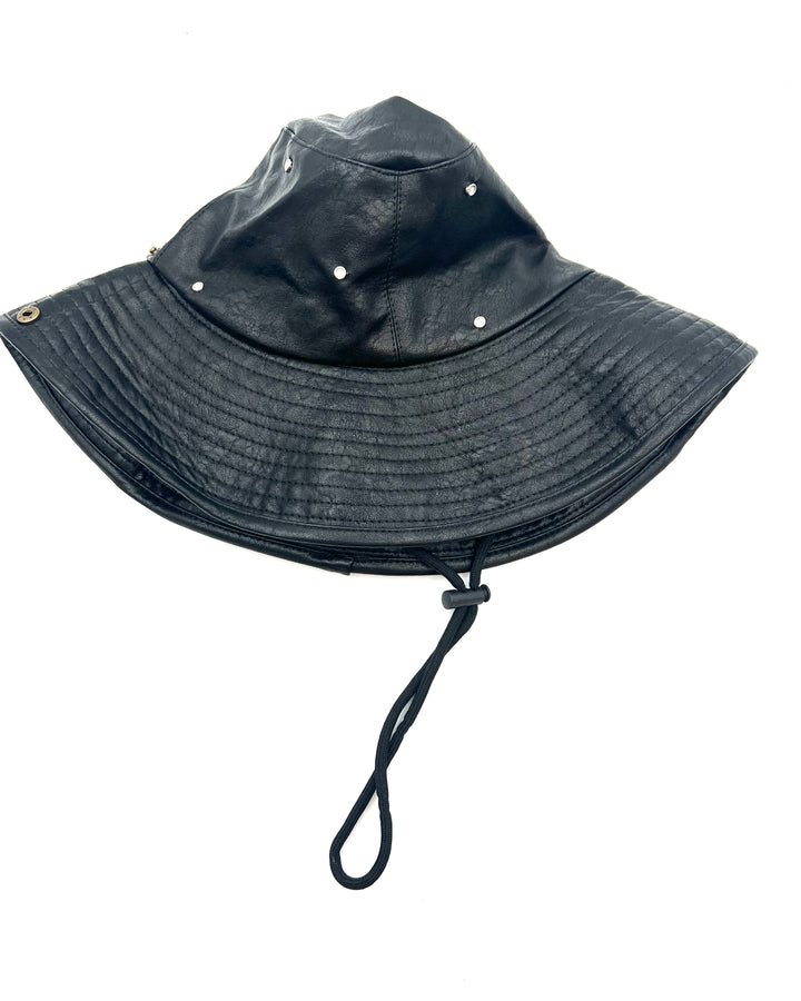 Faux Leather Bucket Hat